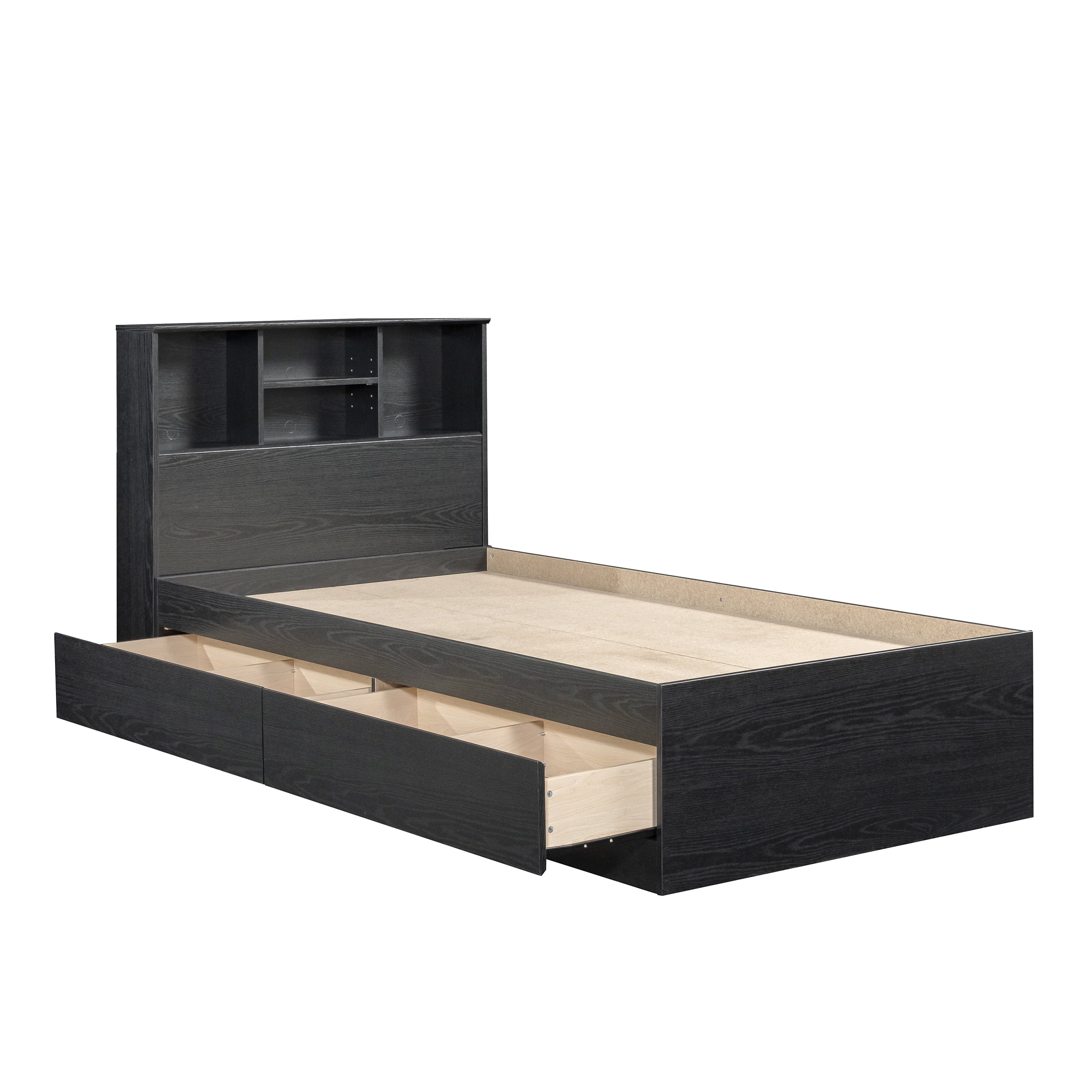 Your Zone Storage Bed with Bookcase Headboard, Twin, Espresso Finish