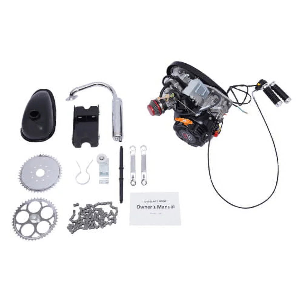 100cc 4-Stroke Gas Motorized Motorized Bicycle Kit Bike Engine Single Cylinder