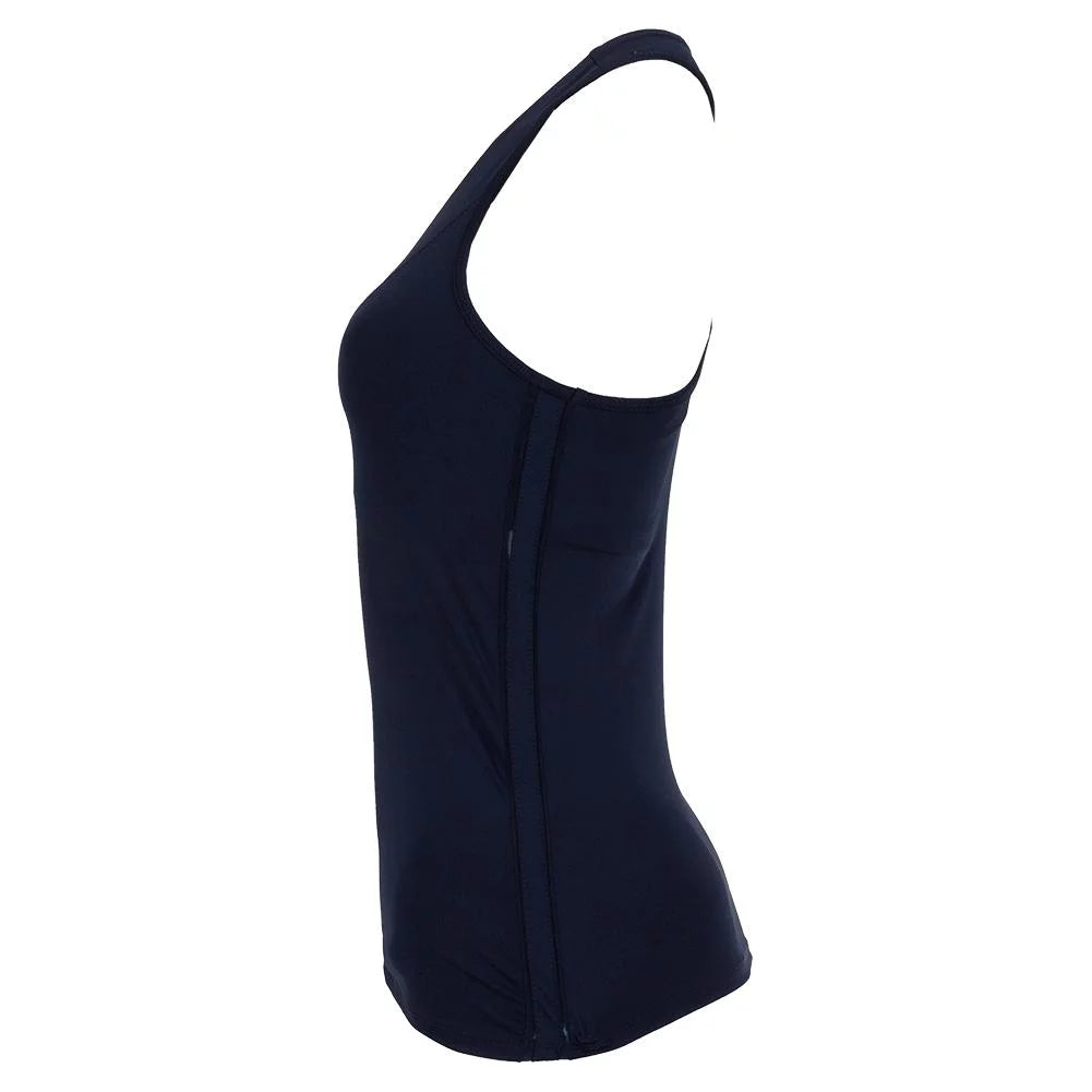 Lucky In Love Women's V-Neck Tennis Tank with Bra