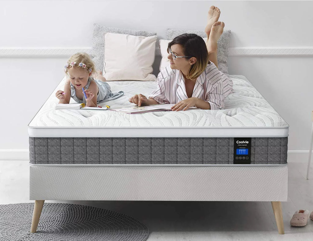 Twin XL Mattress, Coolvie 10 inch Hybrid Mattress in a Box, Medium Firm, Multiple sizes