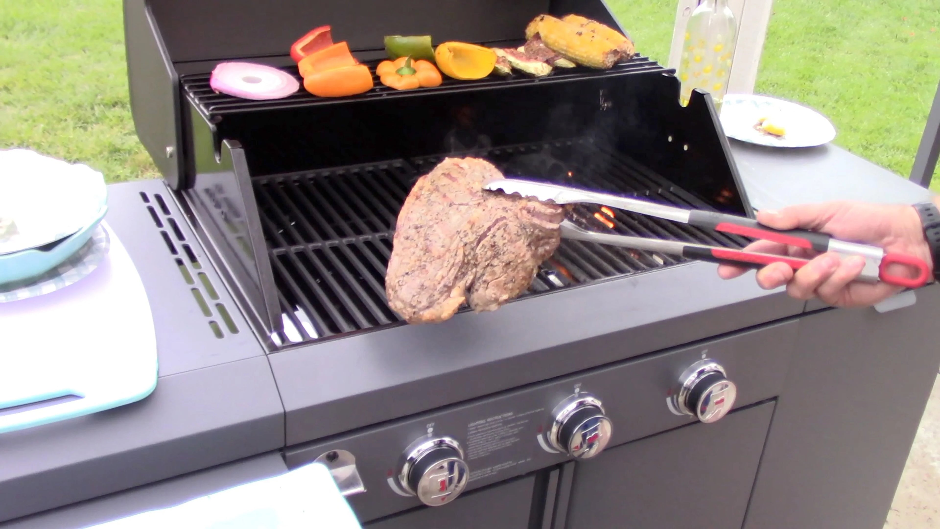 Rustler2 Three(3) Burner Propane Gas Grill Center & Kitchen Island by Brand-Man Grills