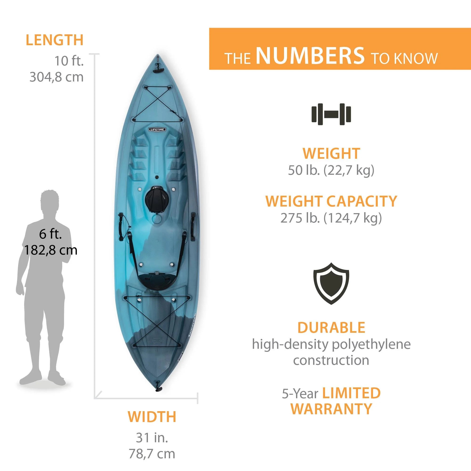 Lifetime Tahoma 10 ft. Sit-on-Top Kayak, Emperor Fusion (91346)
