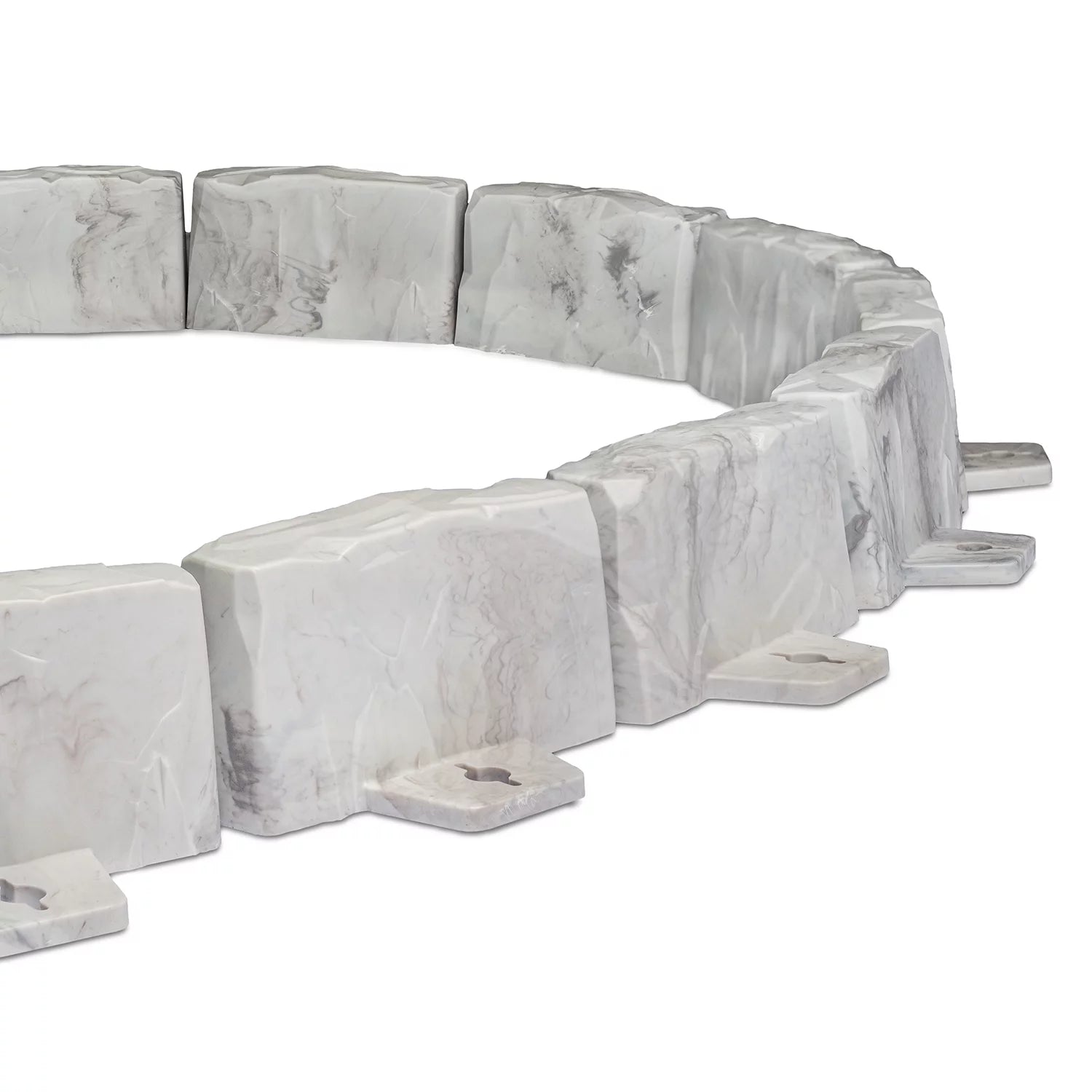 EasyFlex Decorative No-Dig Landscape Edging Kit - 20 ft., Light Gray Faux Stone