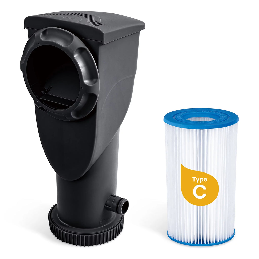 Funsicle 1500 Gallon SkimmerPlus Filter Pump for Above Ground Swimming Pool, Black, Adults
