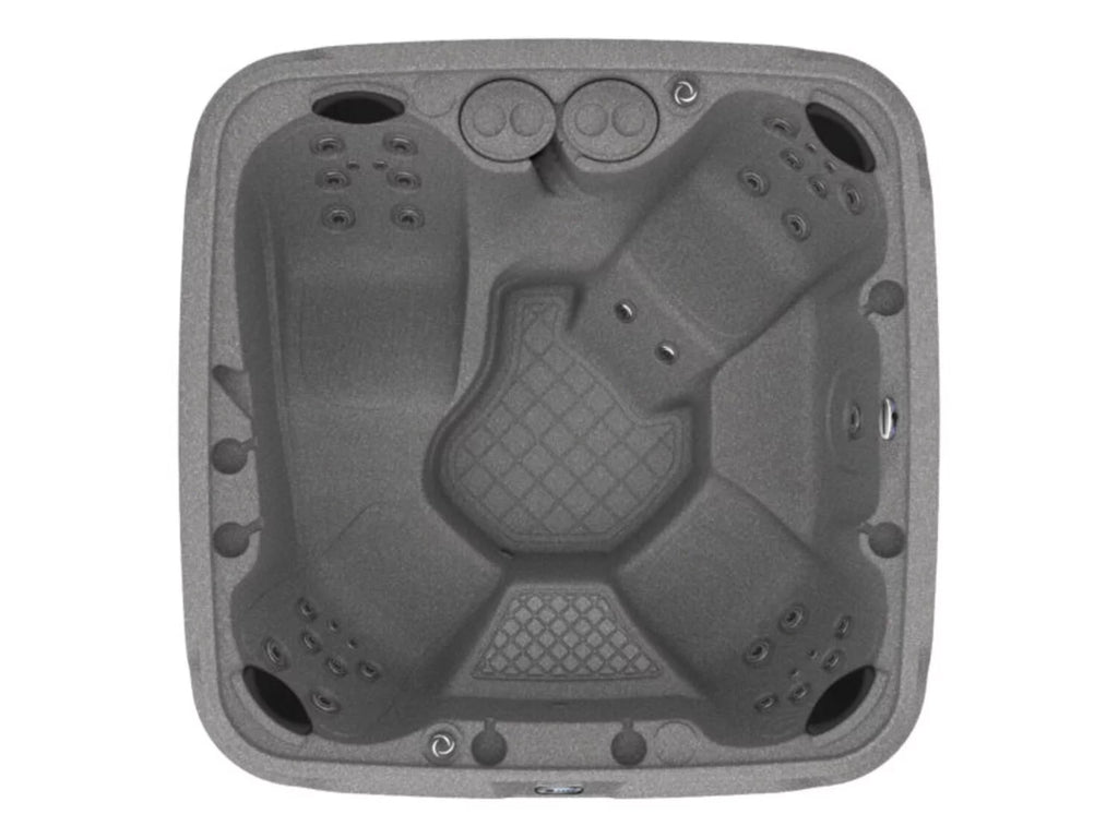 Aquarest Spas Powered By Jacuzzi® DayDream Ensemble 3500S 6-Person 35-Jet Plug and Play Hot Tub with 2 LED Waterfalls, Step with Handrail and Cover with Lifter, Keystone/Black