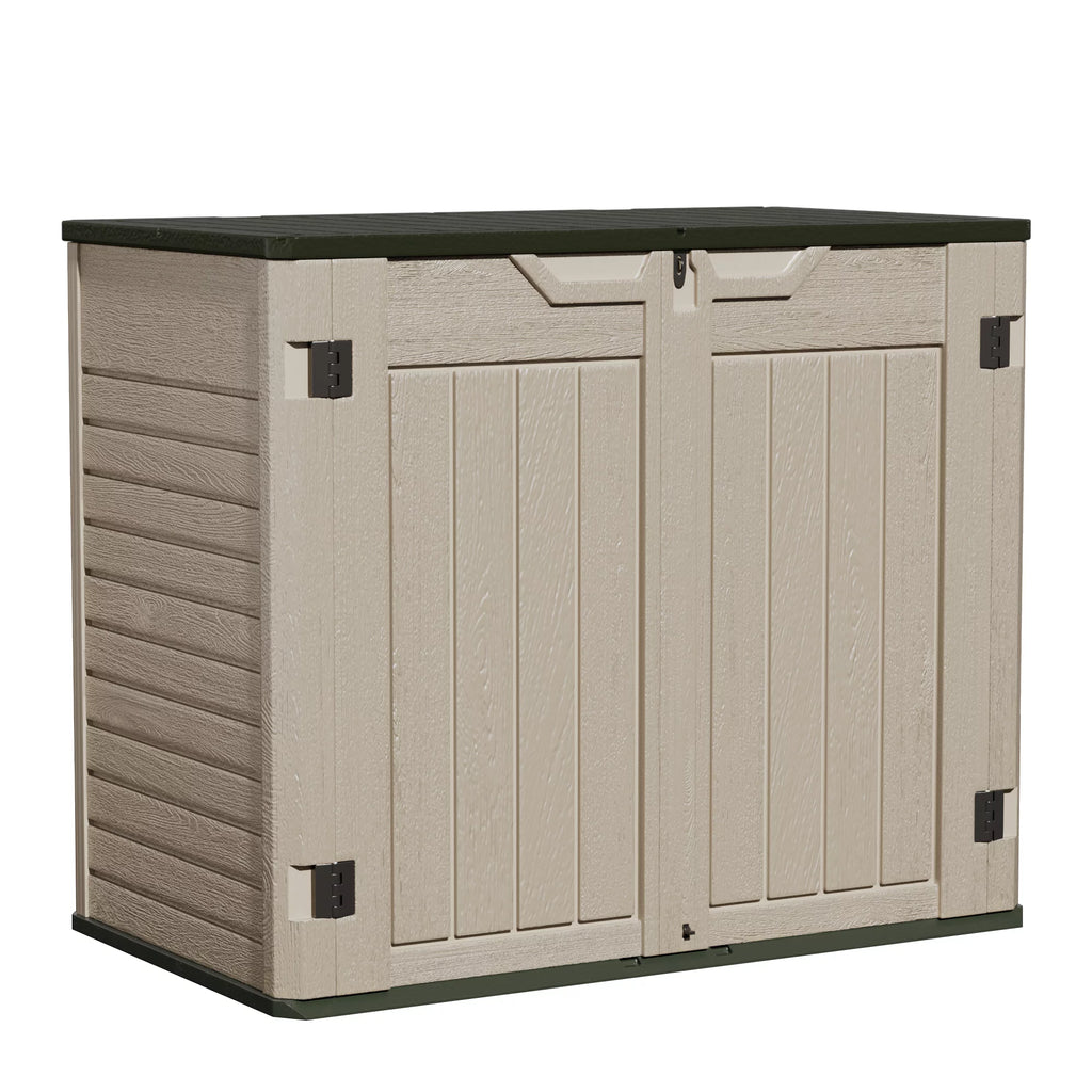 Homall 260 Gallon Outdoor Storage Deck Box HDPE Plastic Trash Cans, Dark green