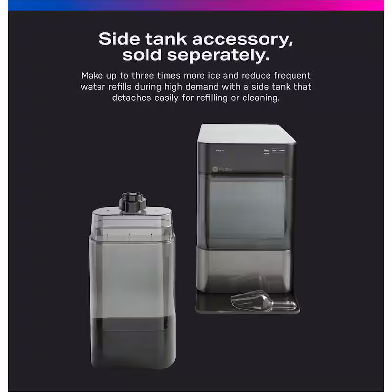 Profile Opal 24 lbs. Portable Nugget Ice Maker in Black Stainless WiFi Connected